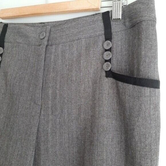 SIGRID OLSEN | Crop Dress Pants Grey w/ Sparkle Sz 10 - Picture 5 of 10